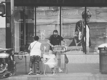 People sitting in restaurant