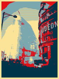 Low angle view of red wall