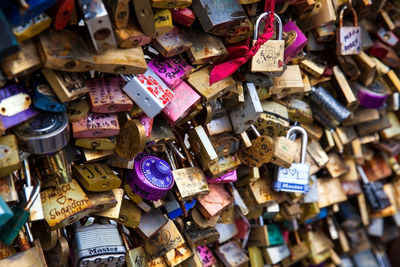 Full frame shot of padlocks