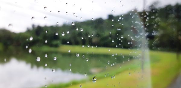 Raindrops on glass window