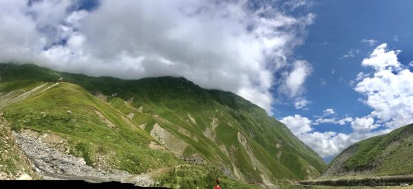 Low angle view of mountain against sky