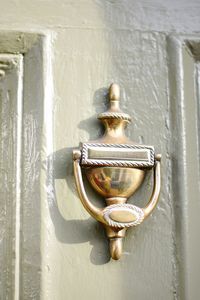 Close-up of metal door