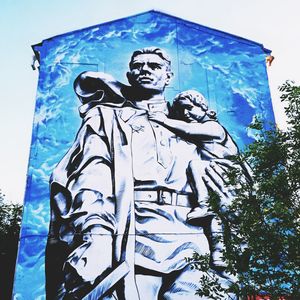 Low angle view of graffiti on wall