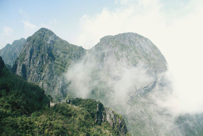 Scenic view of waterfall