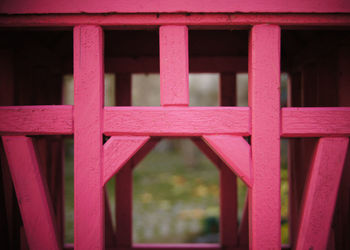 Full frame shot of red fence