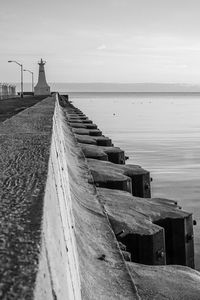 Pier over sea against sky