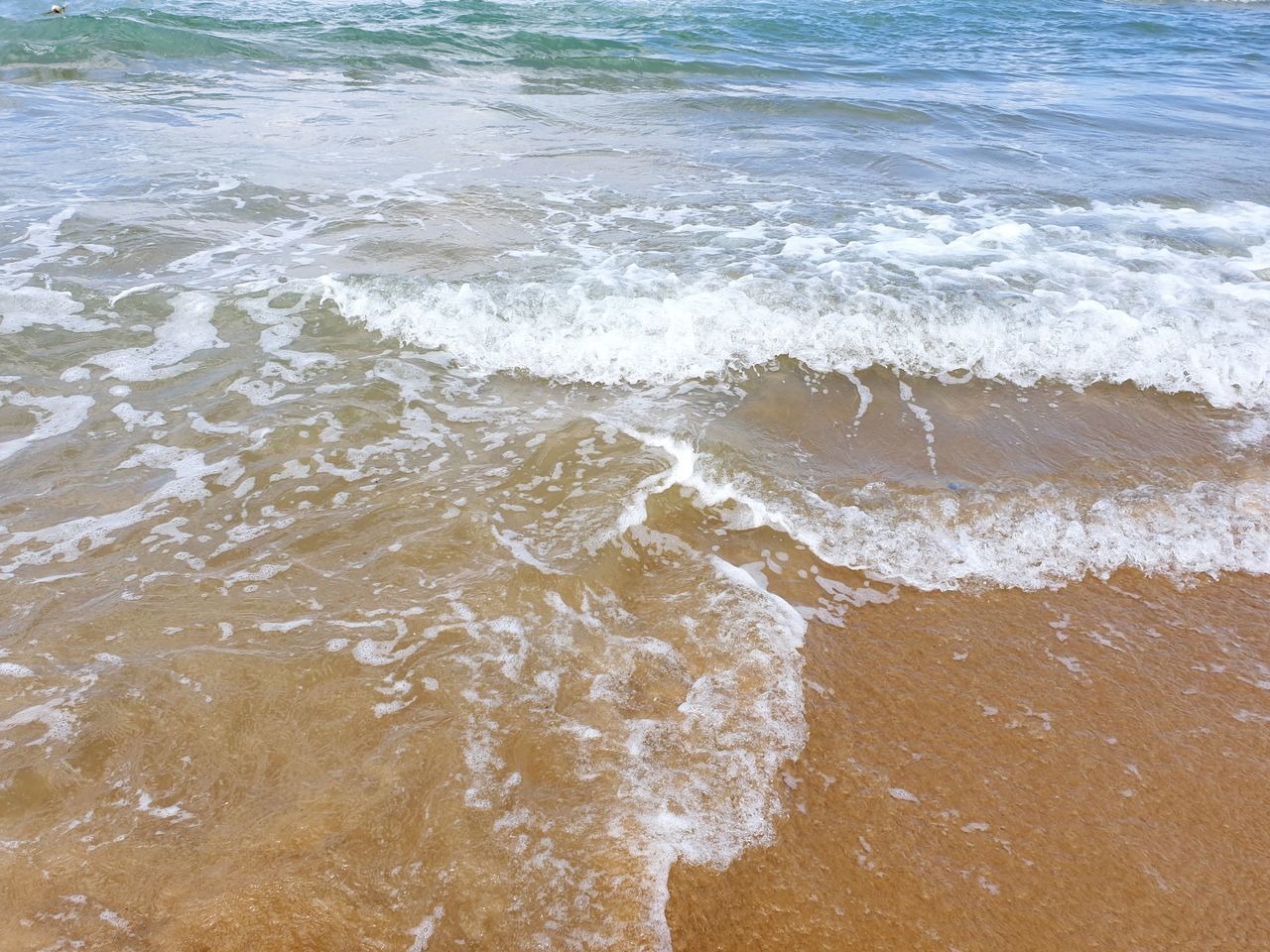 HIGH ANGLE VIEW OF SEA WAVES