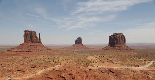 Monument valley against sky