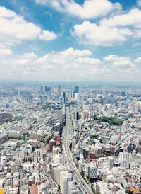 High angle view of cityscape