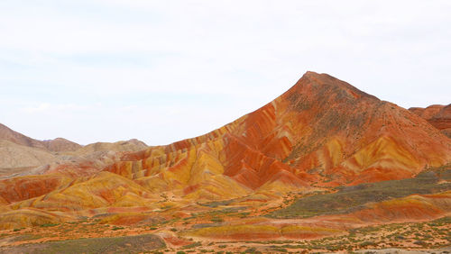 Scenic view of mountain against sky