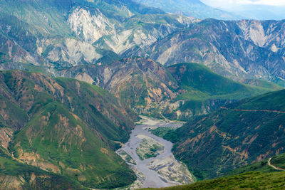 Scenic view of chicamocha canyon