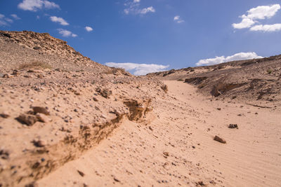 Scenic view of desert against sky