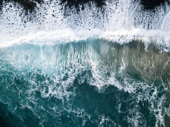 High angle view of waterfall