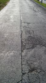 Full frame shot of cracked road