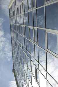 Low angle view of modern building against sky