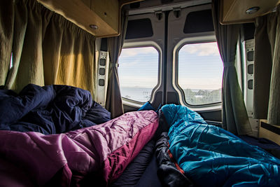 People sleeping in train