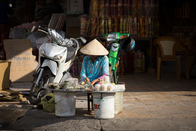 View of a street vendor