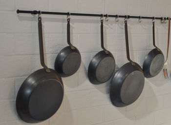 Close-up of kitchen utensils on table