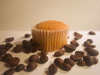 Close-up of cupcakes on table