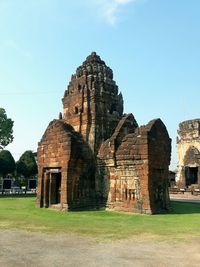 Old ruins of temple against sky