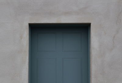 Closed door of building