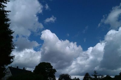 Low angle view of cloudy sky