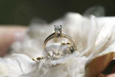 Close-up of wedding ring