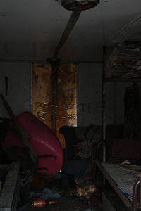 Interior of abandoned building