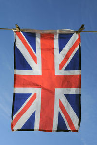 Low angle view of wind flag