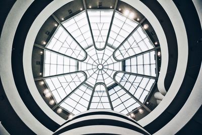 Low angle view of skylight