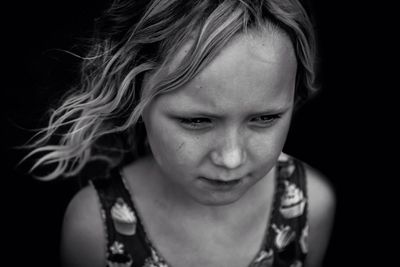 Close-up portrait of smiling girl