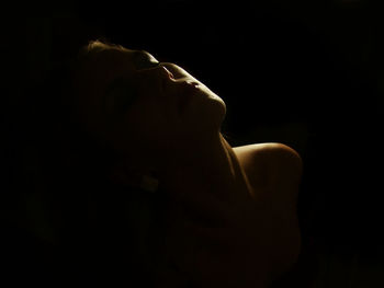 Woman hand in darkroom