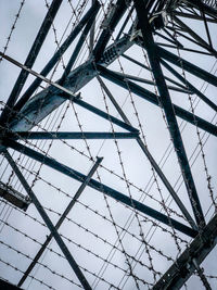 Low angle view of ferris wheel against sky