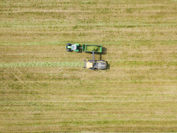 Tractor on agricultural field