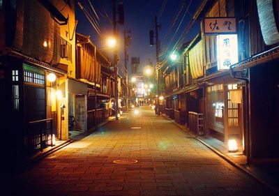 Illuminated city at night