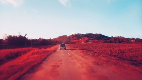 Road passing through landscape