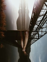 Low angle view of bridge against sky