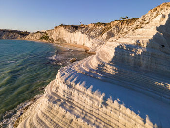 Scenic view of rock formations against sky