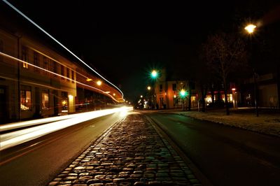 Illuminated city at night