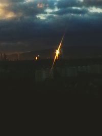 View of storm clouds over sea