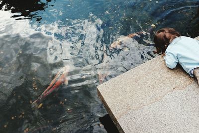 Man standing in water