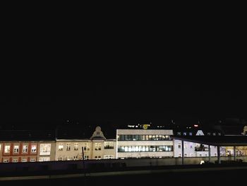 Illuminated built structure at night