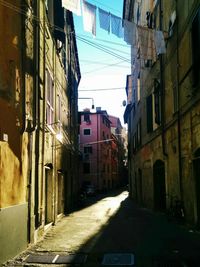 Narrow alley in city