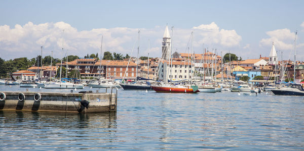 Boats in harbor