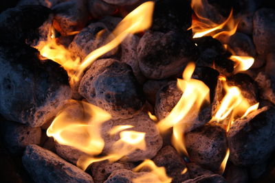 Close-up of bonfire