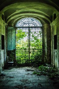 Interior of abandoned building