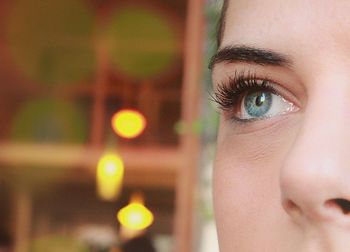 Cropped eye of woman