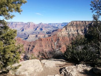 Scenic high angle view of grand canyon in a sunny day
