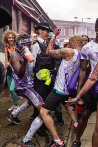 People dancing outdoors