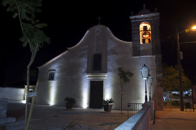 View of church at night